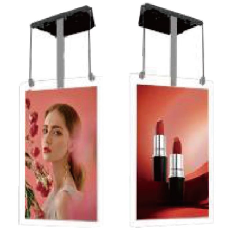 Glass Frame Dual Sides Hanging Display